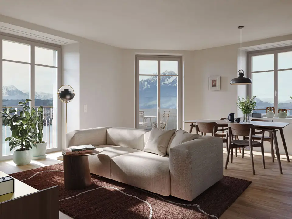 Viva Luzern: Haus Bernarda – Wohnen mit Services, Visualisierung Wohnen