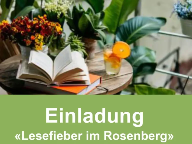 Einladung «Lesefieber im Rosenberg»